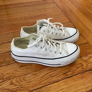 White Platform Converse